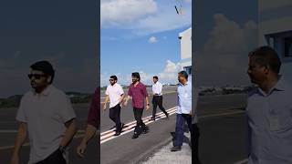 Megastar Chiranjeevi amp King Nagarjuna at Hyderabad Airport [upl. by Ardiedal]