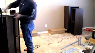 Ikea BestaFramsta  Wall Mount Entertainment Center Assembly Part 2 [upl. by Ecinwahs168]