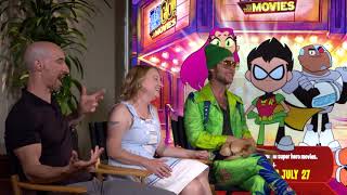 TEEN TITANS GO interview  Hynden Walch Greg Cipes amp Scott Menville [upl. by Matias]