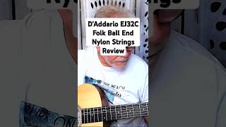 DAddario EJ32C Folk Ball End Nylon Strings Review And Sound Test On My Taylor Academy 12eN Shorts [upl. by Buford328]