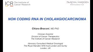 Non Coding RNAs in CCA  Chiara Braconi Institute of Cancer Research Royal Marsden D3P18 [upl. by Sudnak112]