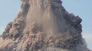 Krakatoa volcano explodes spectacular huge eruption two months before 2018 tsunami [upl. by Onairam]