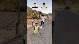 Mini Ronaldo vs MrBest ⚽️ ronaldo mrbeast football challenge shorts [upl. by Enerod]