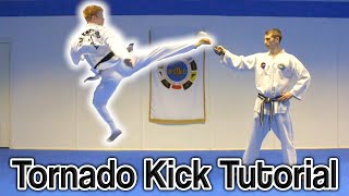 Taekwondo 360 Turning KickTornado Kick Tutorial  GNT How to [upl. by Wickman]