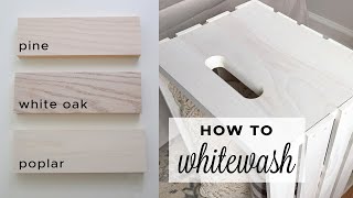 How to Whitewash Wood with Paint  How to Make Whitewash Paint [upl. by Cyndia321]