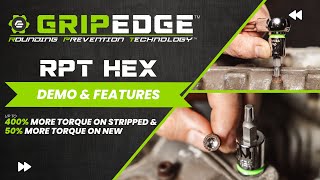 GripEdge RPT Hex Bit Sockets  Demo amp Features  Up to 400 More Torque On Hex Fasteners [upl. by Eelyam183]