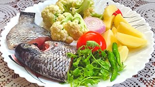 আলু ফুলকপি দিয়ে তেলাপিয়া মাছের ঝোলAlu Fulkopi diye Macher JholTalapia Macher jholFish Curry [upl. by Phare957]