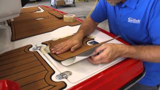 Installing a SeaDek pad on a Monterey 214 SS [upl. by Yemiaj]