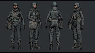 Zbrush timelapse  SciFi medic concept [upl. by Mode]