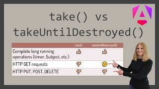 When to use take vs takeUntilDestroyed [upl. by Enovi178]