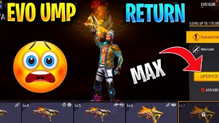 Evo Ump Again Upgrade 0Max 🤑  Waste 25000 Diamond In Ump Evo Emote 😲 [upl. by Appilihp]