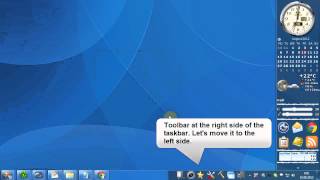 Reposition toolbar on the taskbar [upl. by Alleram]