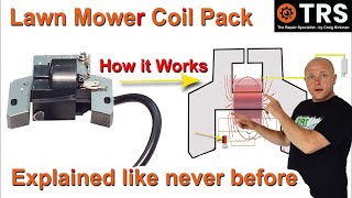 Lawnmower Coil Pack Sparking System  Induction Coil Transistor Electrical System Works [upl. by Eigram]