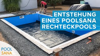 ZeitrafferVideo über die Entstehung eines Reckteckpools mit Technikschacht [upl. by Kissie135]