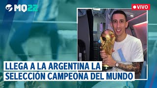 EN VIVO  La SELECCIÓN ARGENTINA llega al PAÍS arriba al AEROPUERTO de EZEIZA tras ganar el MUNDIAL [upl. by Analihp]