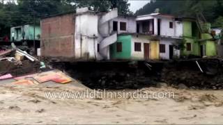 2016 monsoon cloudburst in Uttarakhand Himalaya  an annual event now [upl. by Nimzaj]