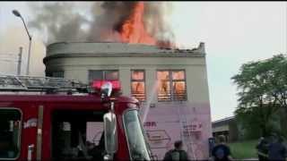 Detroit firefighters injured from building collapse [upl. by Gereron67]