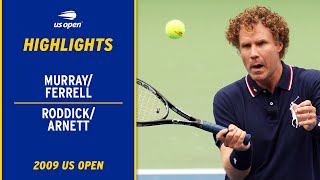 MurrayFerrell vs RoddickArnett Highlights  2009 US Open [upl. by Anabal]