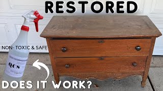 FURNITURE RESTORATION Using a NON Toxic amp Safe Furniture Stripper [upl. by Claudell]