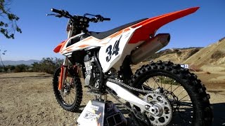 First Ride 2017 KTM 450SXF Motocross Action Magazine [upl. by Vallie6]