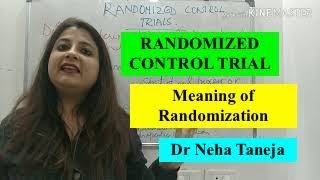 RANDOMIZED CONTROL TRIAL Meaning of Randomization Community Medicine tutorialPSM lectNEETPGFMGE [upl. by Arracot412]