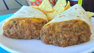 Super Easy Combo Burritos  Drive Thru Style Beef and Bean Burritos [upl. by Anisamot]