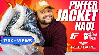 Top 5 Best Puffer Jacket For Men 🔥 Winter Jackets Haul 2022  REDTAPE THE SOULED STORE  ONE CHANCE [upl. by Ahsenac]