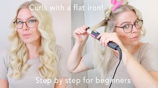 How To Curl Your Hair With A Straightener For Complete Beginners LONG LASTING CURLS [upl. by Jacob471]