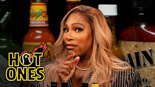 Serena Williams Returns Hot Sauce Serve After Hot Sauce Serve While Eating Spicy Wings  Hot Ones [upl. by Fulmer]