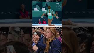 Rebeca Andrade nails her routine and her teams reaction says it all 🥹 Olympics Paris2024 [upl. by Suanne]