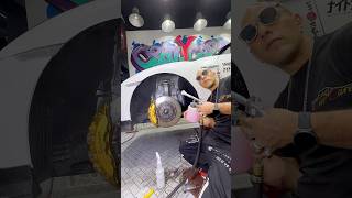 behind wheel detailing full short process  car wow super clean detailing crazy automobile [upl. by Aihseket]