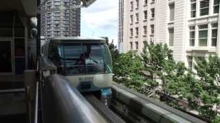 Ride the Monorail through Seattle  Seattle Center Monorail cousin of Disney monorails [upl. by Yraillih498]