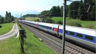 TGV POS quot4401quot in Einigen Berner Oberland 250712 [upl. by Eniamurt]