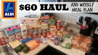 60 ALDI Haul amp Weekly Meal Plan for Family of 4  400 a month [upl. by Tjon660]