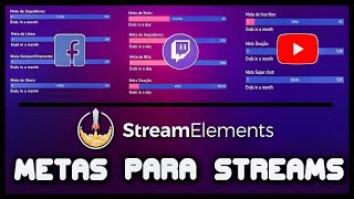 COMO CRIAR METAS NO STREAMELEMENTS TWITCHYOUTUBEFACEBOOKTROVO [upl. by Atileda]