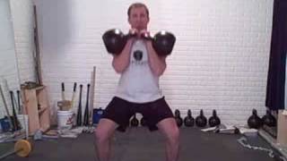 Double Kettlebell Front Squat [upl. by Linoel827]