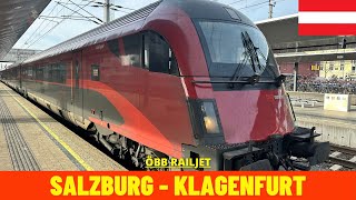 Cab Ride Salzburg Hbf  Klagenfurt Hbf ÖBB Austria train drivers view in 4K [upl. by Amis]