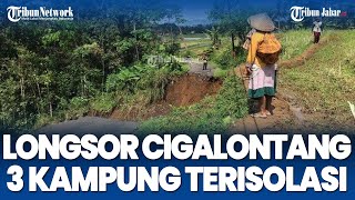 Tak Cuma Putus Jalan Longsor di Cigalontang Tasikmalaya Juga Putus Saluran Irigasi [upl. by Jelle]