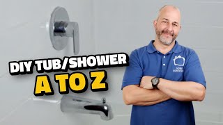 DIY How to Renovate the Tub  Shower from A to Z [upl. by Tterag]