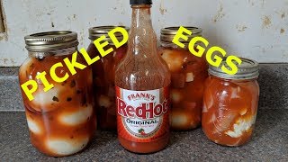 Pickled Eggs And Sausage Using Franks Red Hot Sauce [upl. by Lasyrc394]