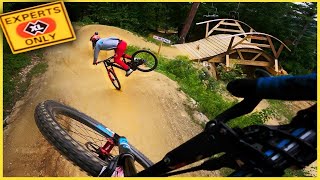 Chasing A Pro Slopestyle Rider Down a Bike Park [upl. by Enitsirc670]