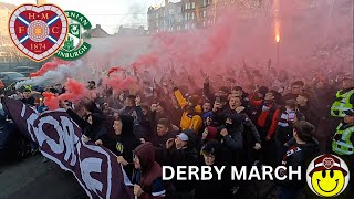 GORGIE ULTRAS ✊ DERBY MARCH ⚽️ Hearts v Hibs HMFC v HIBS [upl. by Enilegnave351]