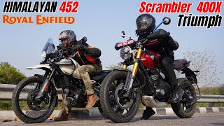 Himalayan 452 vs Triumph Scrambler 400x Drag Race [upl. by Toll768]