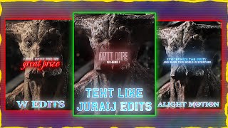 Ae Text LIKE Juraij Editzz on alight motion ‎juraijeditzzFree preset fyp viral alightmotion [upl. by Ailegna253]