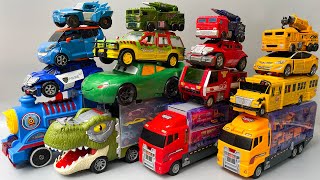 TRANSFORMERS Disney Pixar Cars Unboxing Review Reactivate Truk Tank Crane Bus Robot in Disguise [upl. by Eisen]