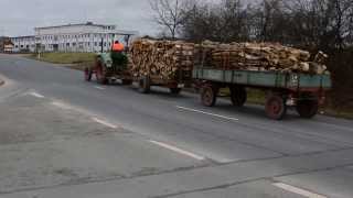 Deutz F3L 51451 mit 2 Anhänger Brennholz [upl. by Sabian]