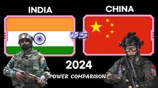 India vs China Military Power Comparison 2024  China vs India Military Power 2024 [upl. by Rhianna]