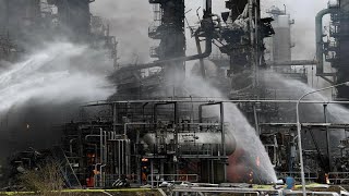 Eight injured in German oil refinery explosion [upl. by Rollecnahc]