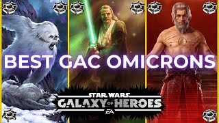 ALL GAC Omicrons Ranked in SWGOH [upl. by Seugram]