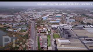 Oragadam Industrial Corridor Chennai Aerial View Stock Video 4K [upl. by Lenrow]